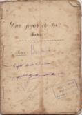 Las Joyas de la Roser (Paper de la dona)- Portada manuscrit amb el segell de l'Arxiu Teatral Milla, del carrer Sant Pau 21, Barcelona-