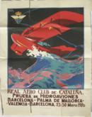 Cartell Prova D'hidroavions de l'any 1920 que no es va realitzar del  Real Aeroclub de Catalunya